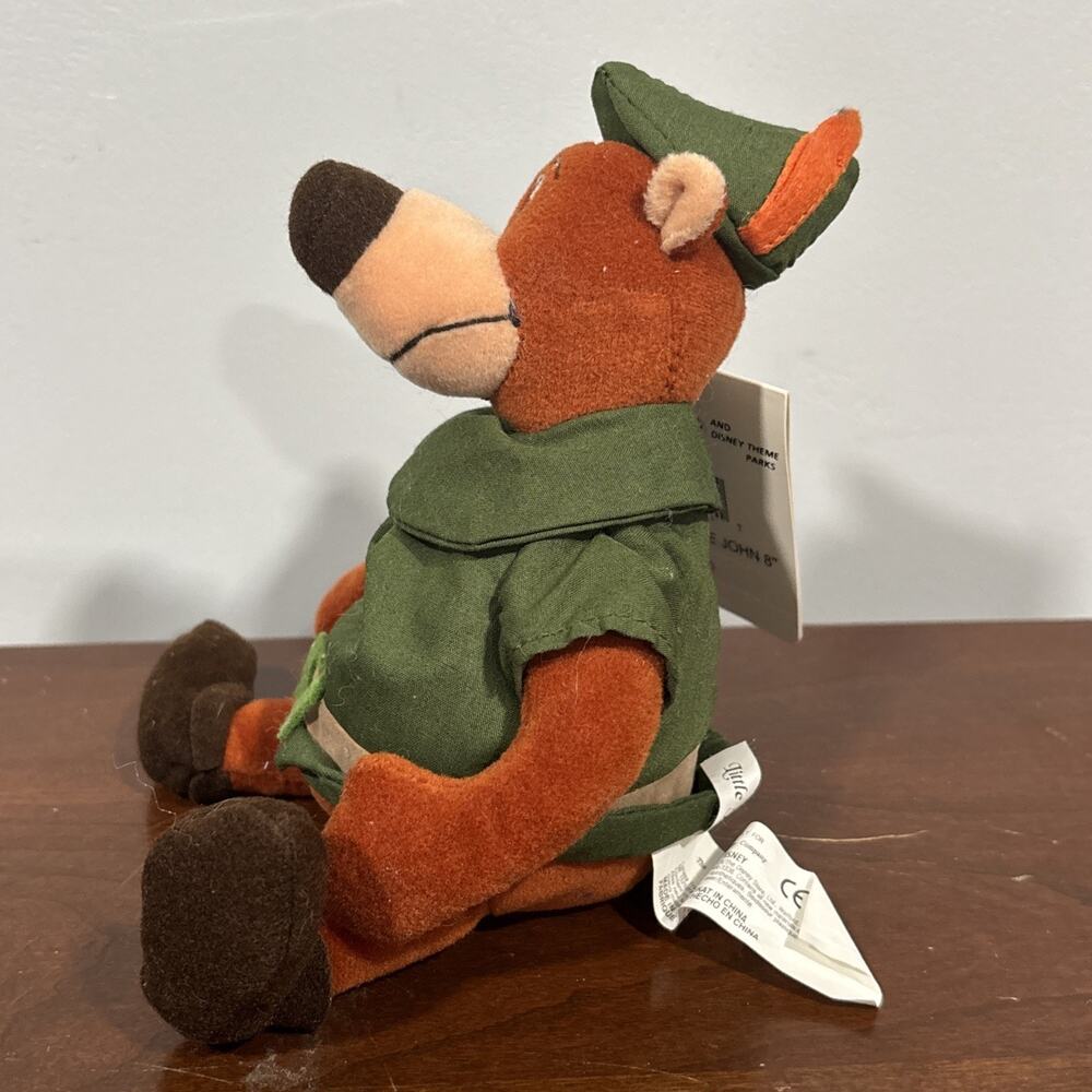 Vintage Disney Store Robin Hood Little John 8" Mini Bean Bag Stuffed Animal - Picture 4 of 7